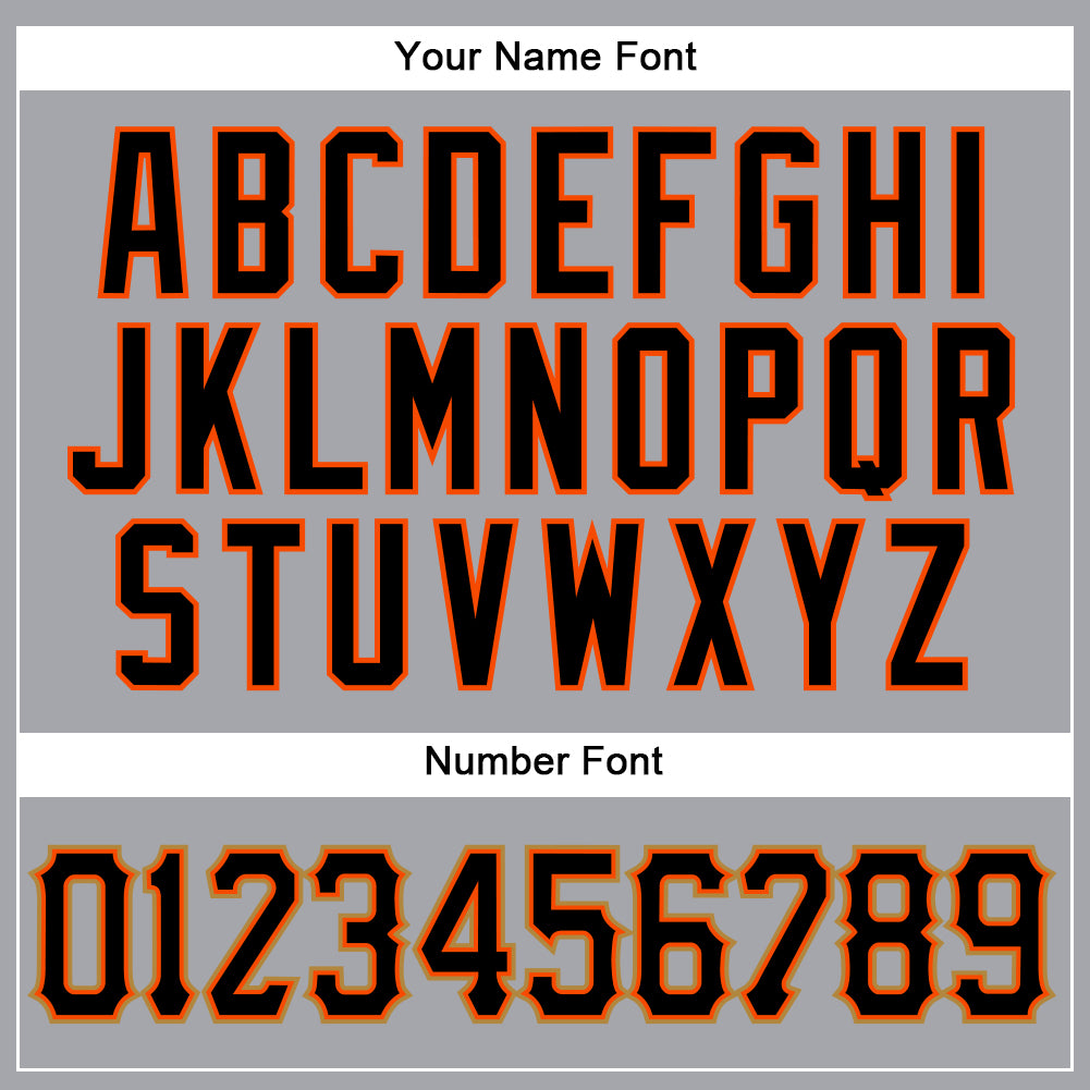 Custom Gray Black-Orange Authentic Sleeveless Baseball Jersey - Sky-Custom