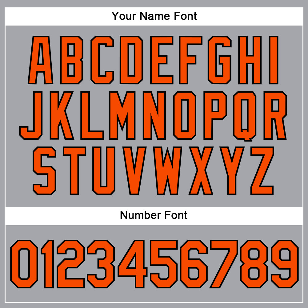 Custom Gray Orange-Black Authentic Sleeveless Baseball Jersey - Sky-Custom