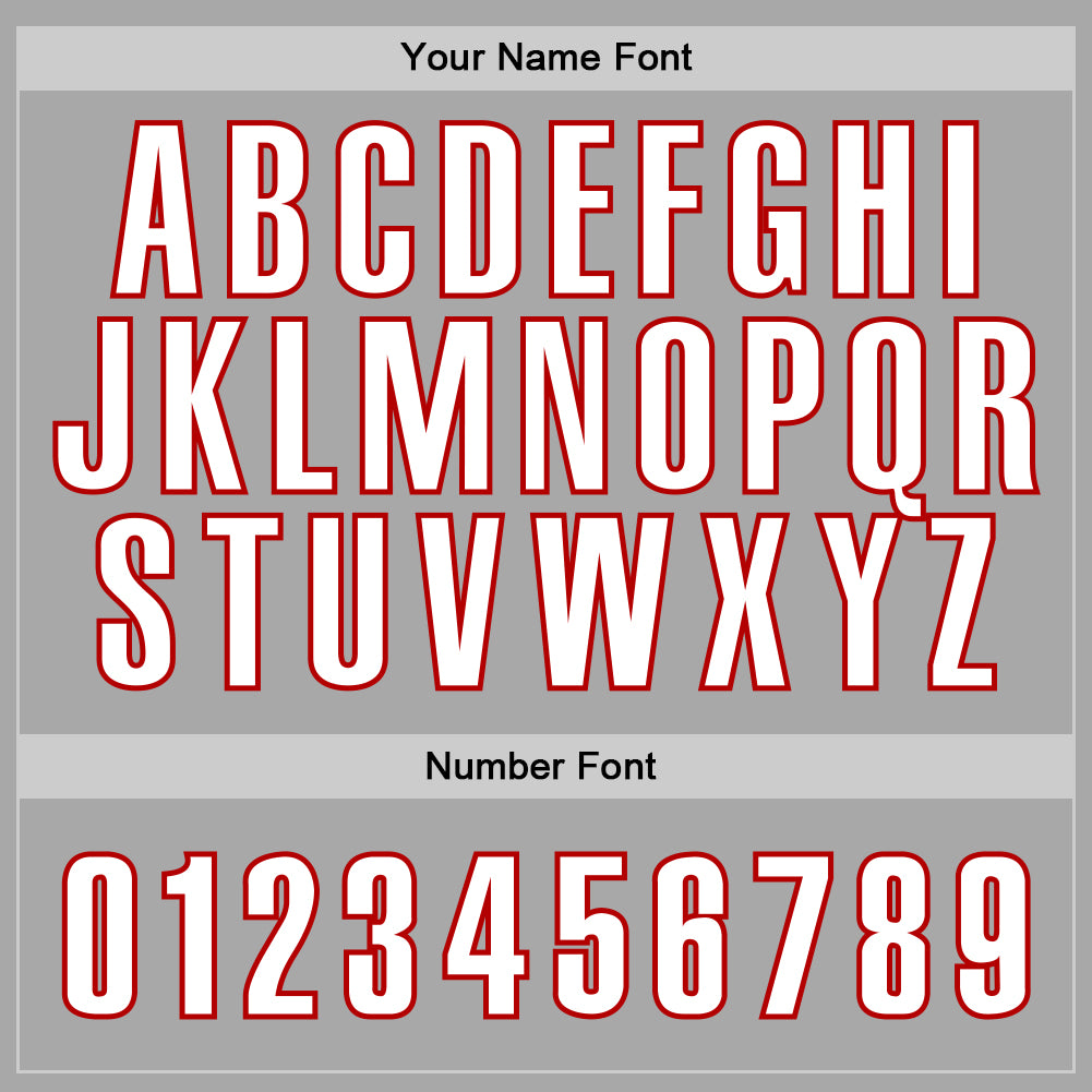 Custom Gray White Red-Gold Authentic Baseball Jersey - Sky-Custom