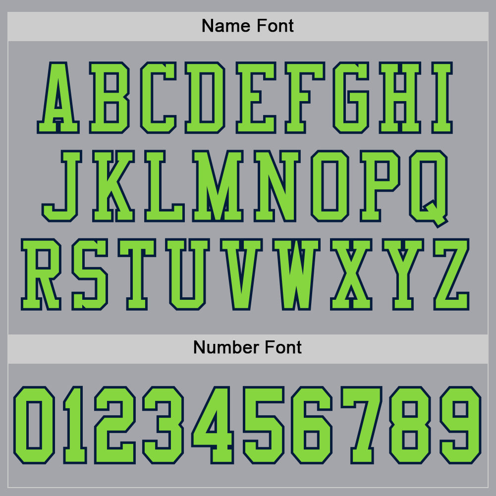 Custom Gray Neon Green-Navy Mesh Authentic Football Jersey - Sky-Custom