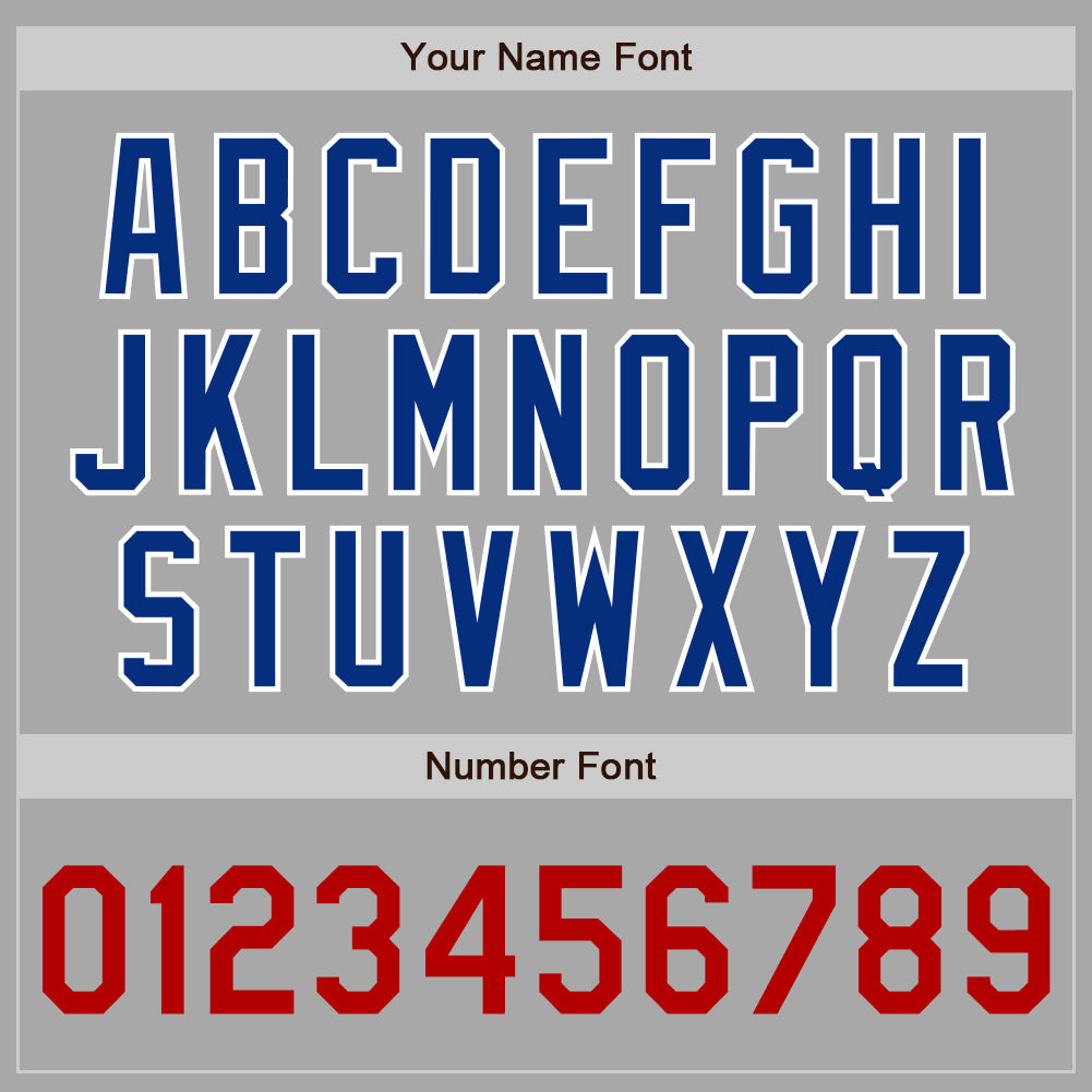 Custom Gray Royal-Red Authentic Baseball Jersey - Sky-Custom