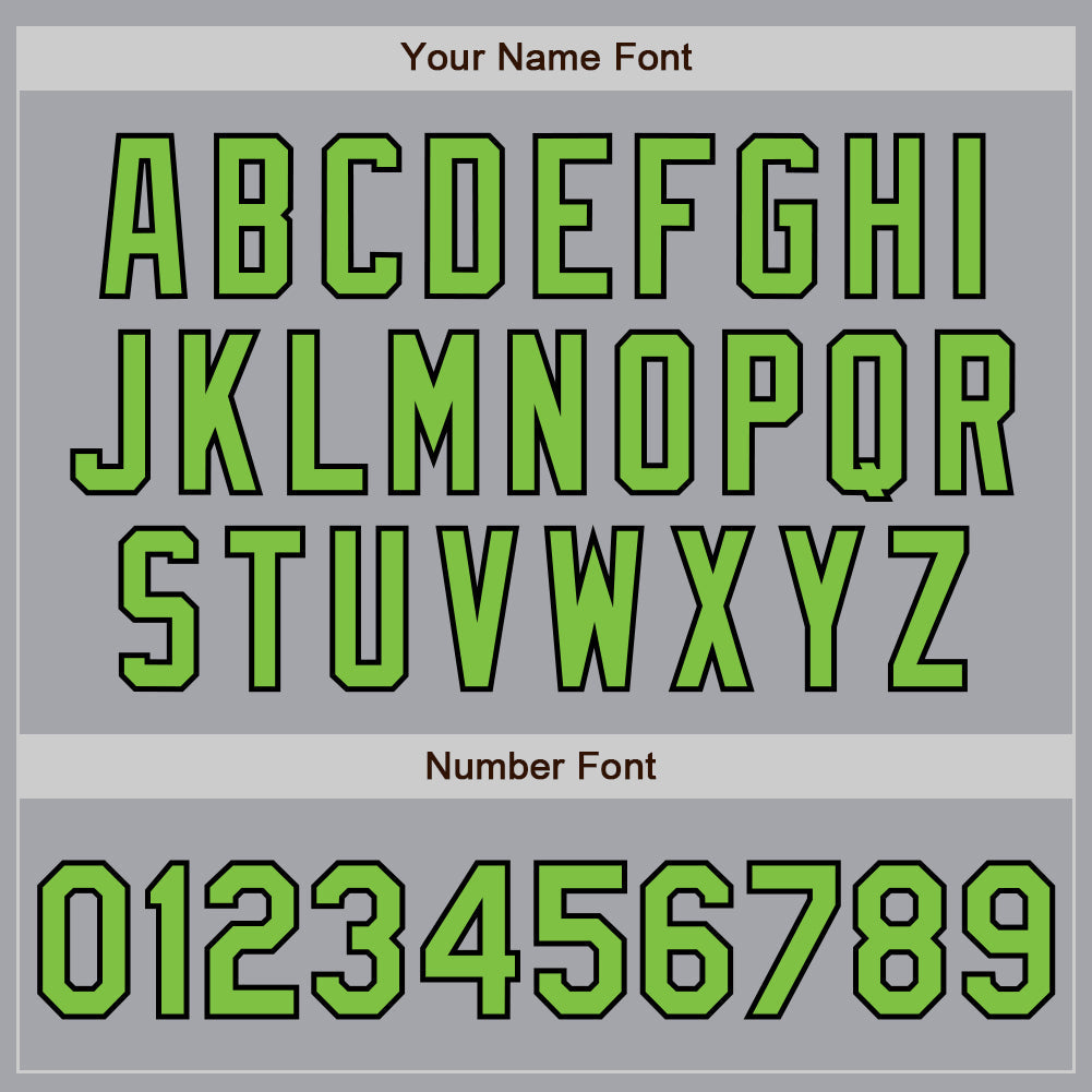 Custom Gray Neon Green-Black Authentic Baseball Jersey - Sky-Custom