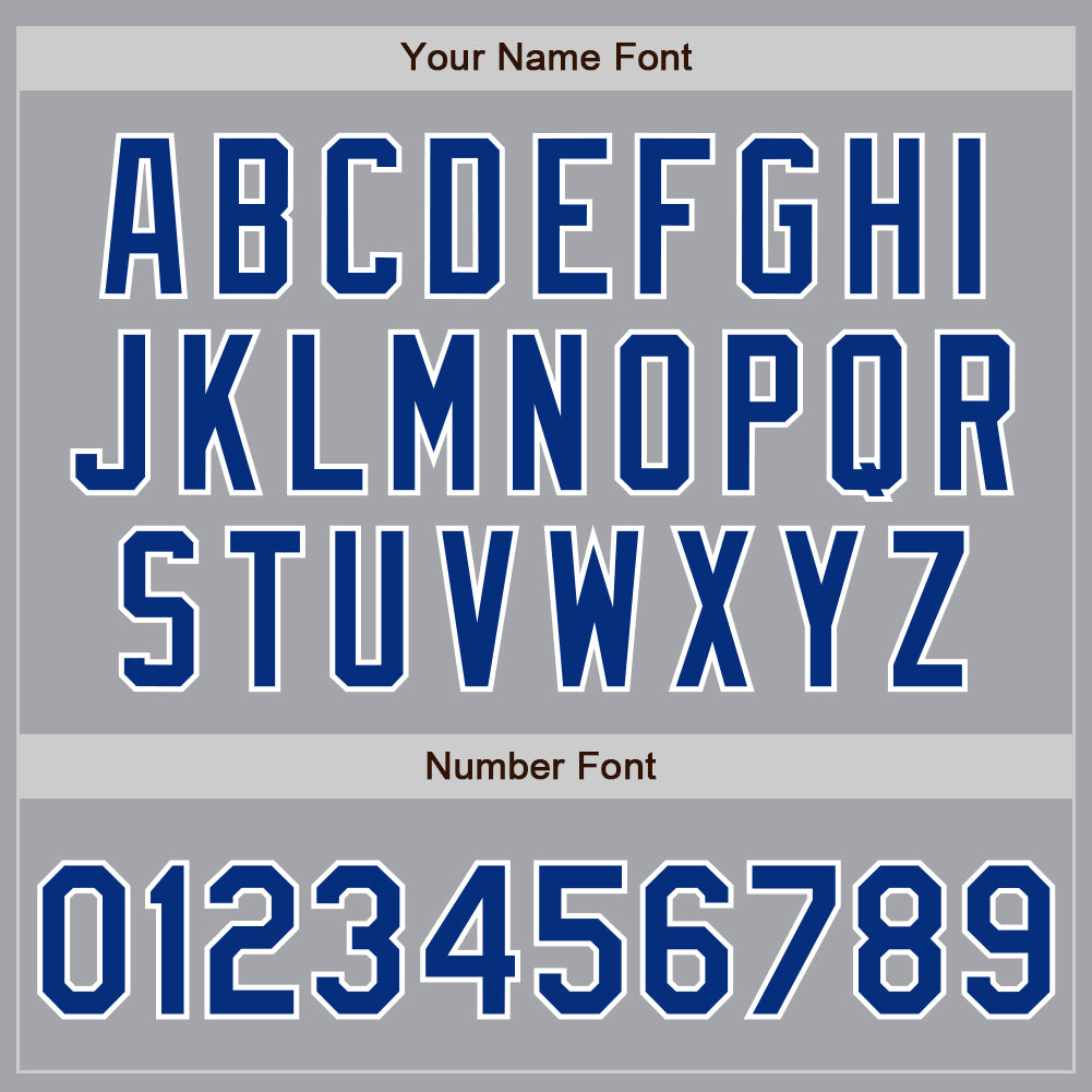 Custom Gray Royal-White Authentic Baseball Jersey - Sky-Custom