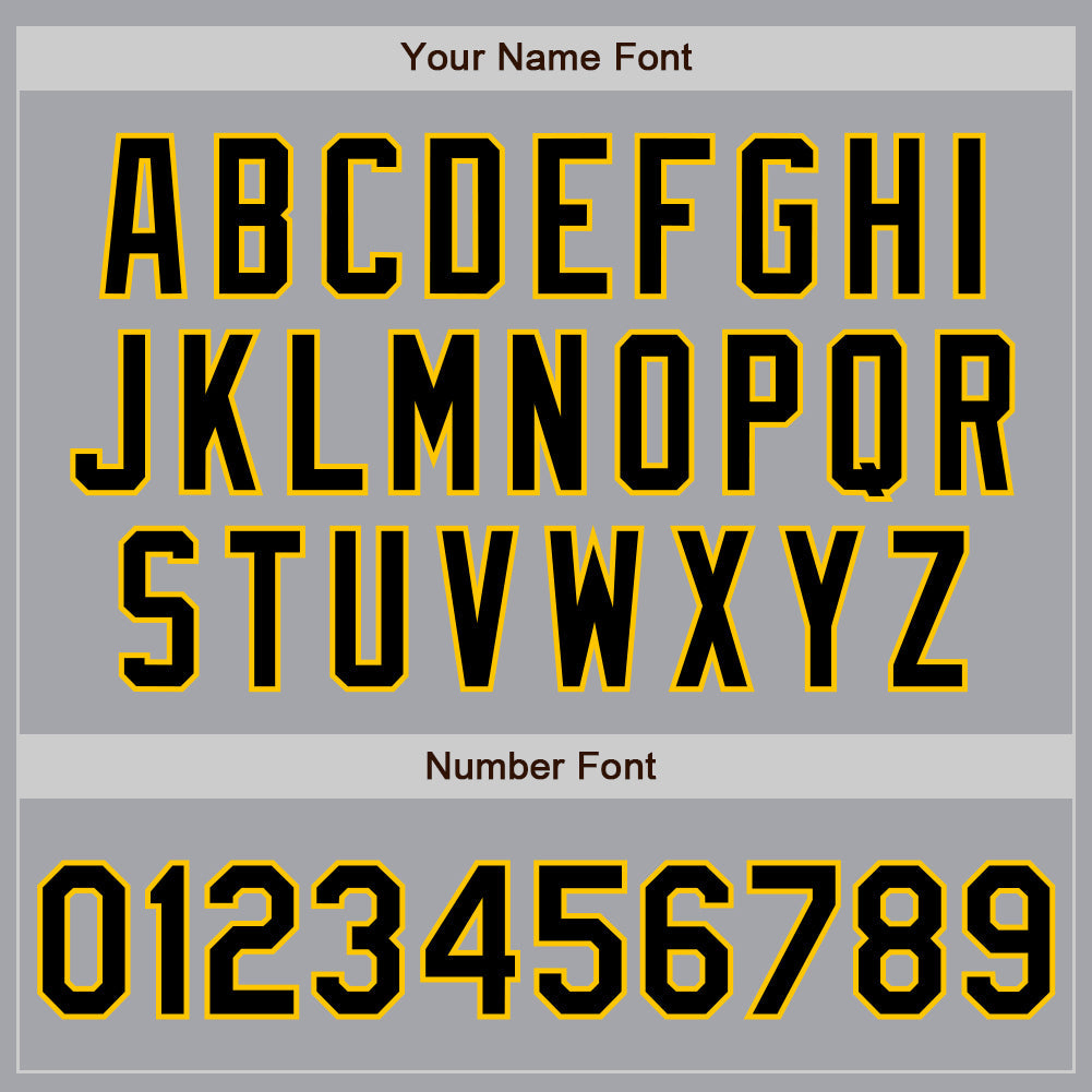 Custom Gray Black-Gold Authentic Baseball Jersey - Sky-Custom