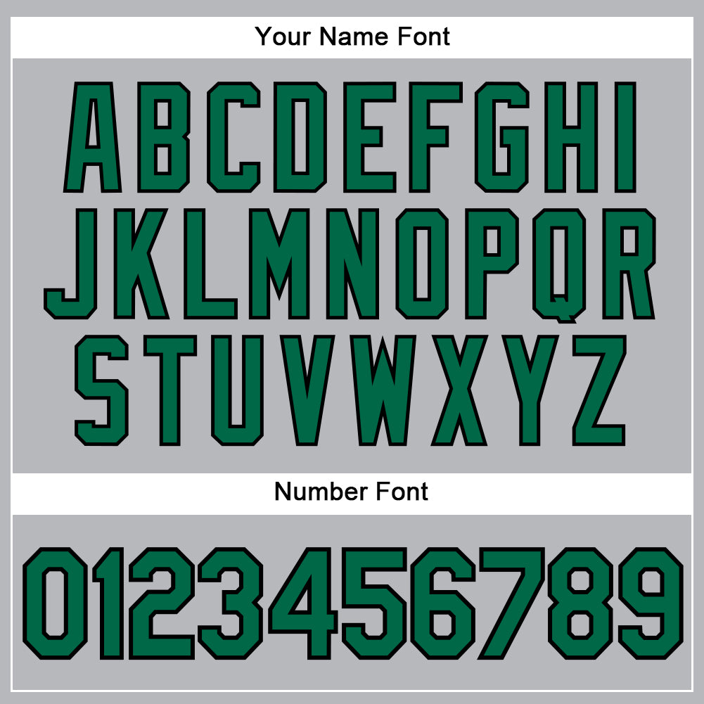 Custom Gray Black Pinstripe Kelly Green Authentic Baseball Jersey - Sky-Custom