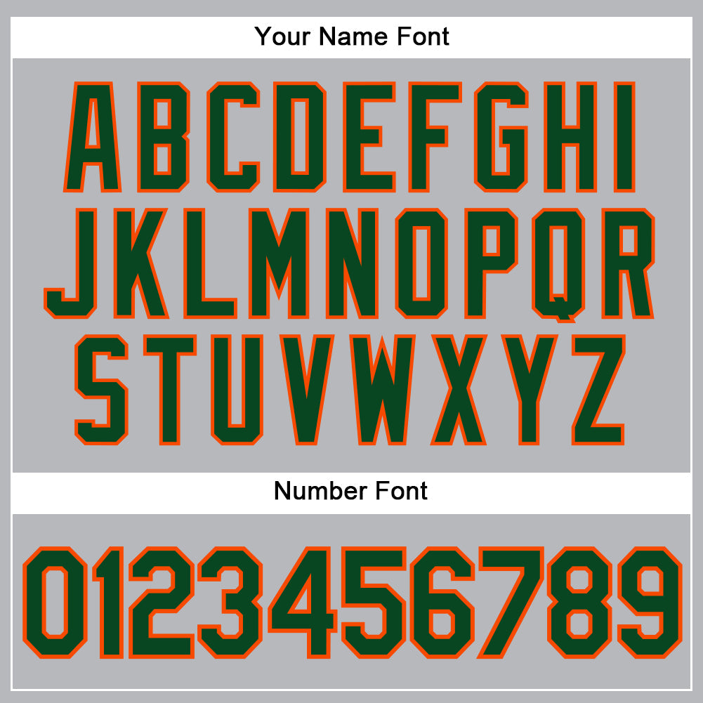 Custom Gray Green Pinstripe Orange Authentic Baseball Jersey - Sky-Custom