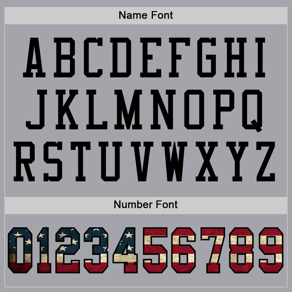 Custom Gray Vintage USA Flag-Black Mesh Authentic Football Jersey - Sky-Custom