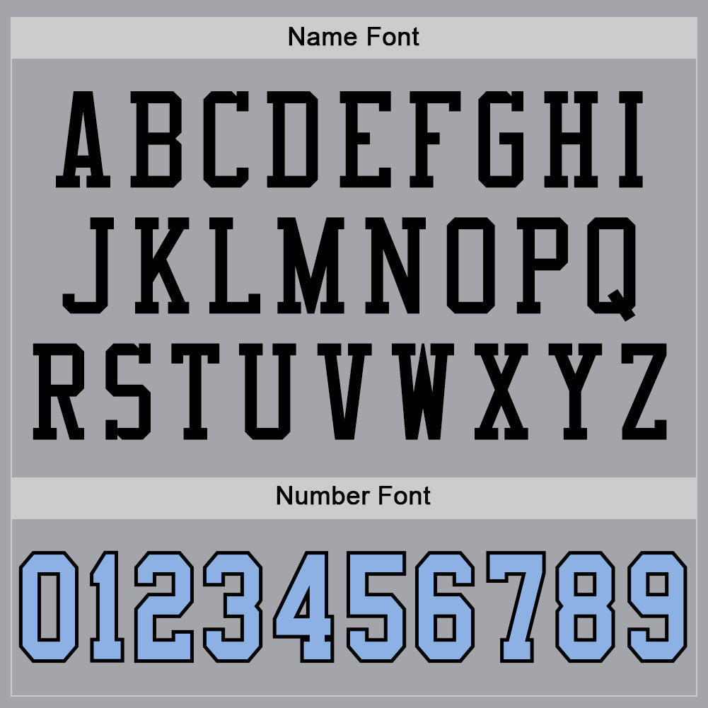 Custom Gray Light Blue-Black Mesh Authentic Football Jersey - Sky-Custom