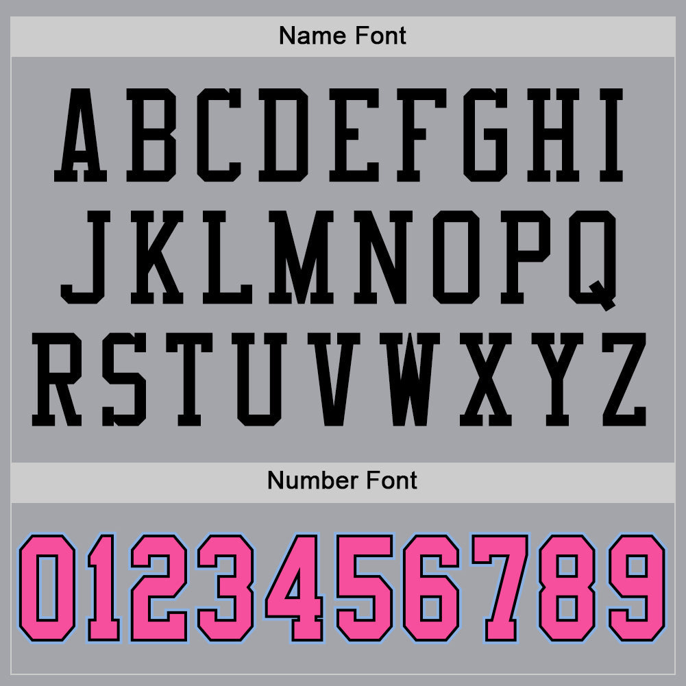 Custom Gray Pink Black-Light Blue Mesh Authentic Football Jersey - Sky-Custom