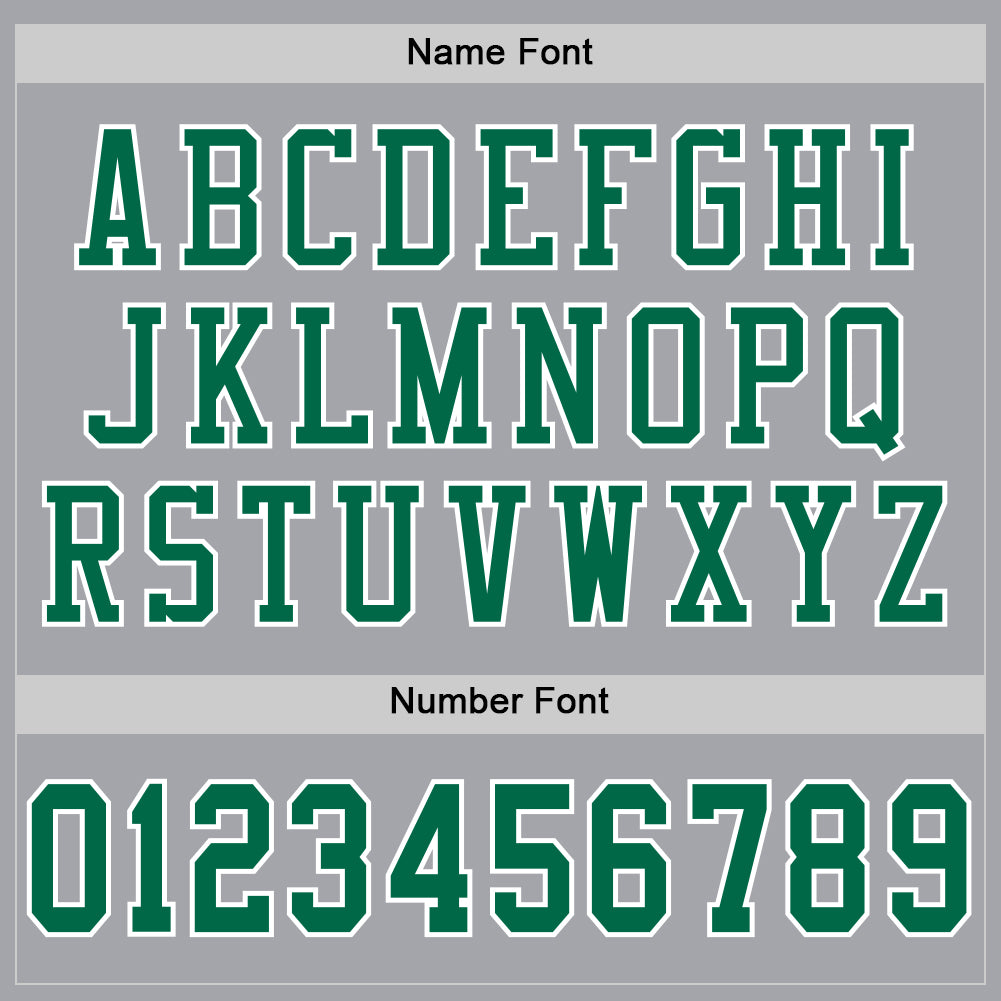 Custom Gray Kelly Green-White Mesh Authentic Football Jersey - Sky-Custom