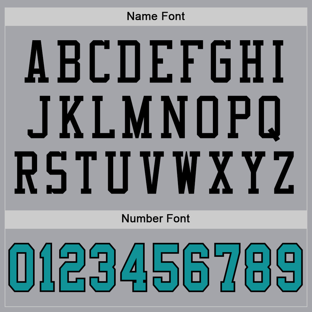 Custom Gray Teal-Black Mesh Authentic Football Jersey - Sky-Custom