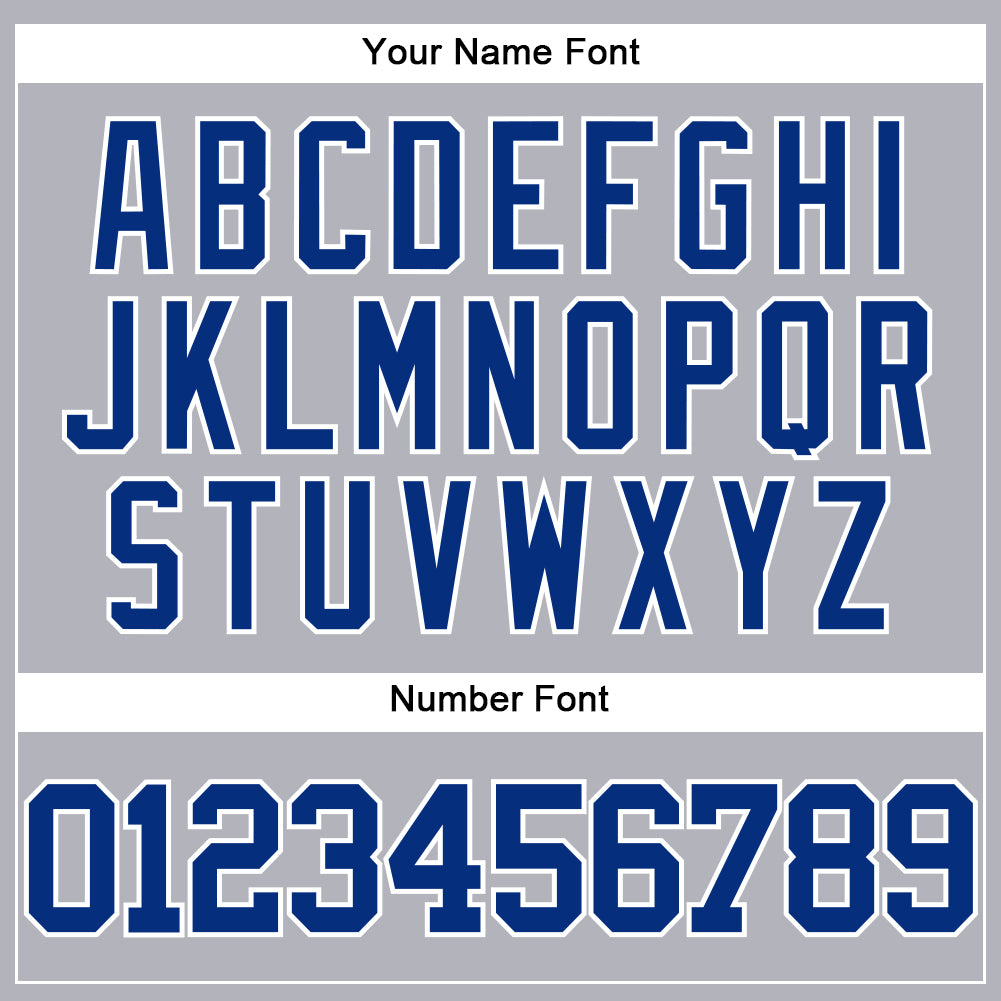 Custom Gray Royal-White Authentic Baseball Jersey - Sky-Custom