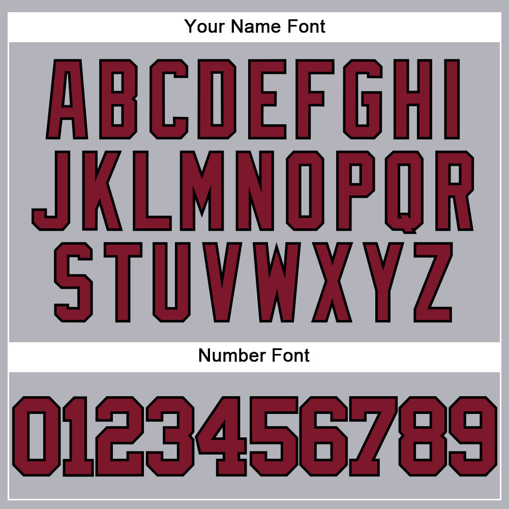 Custom Gray Crimson-Black Authentic Baseball Jersey - Sky-Custom