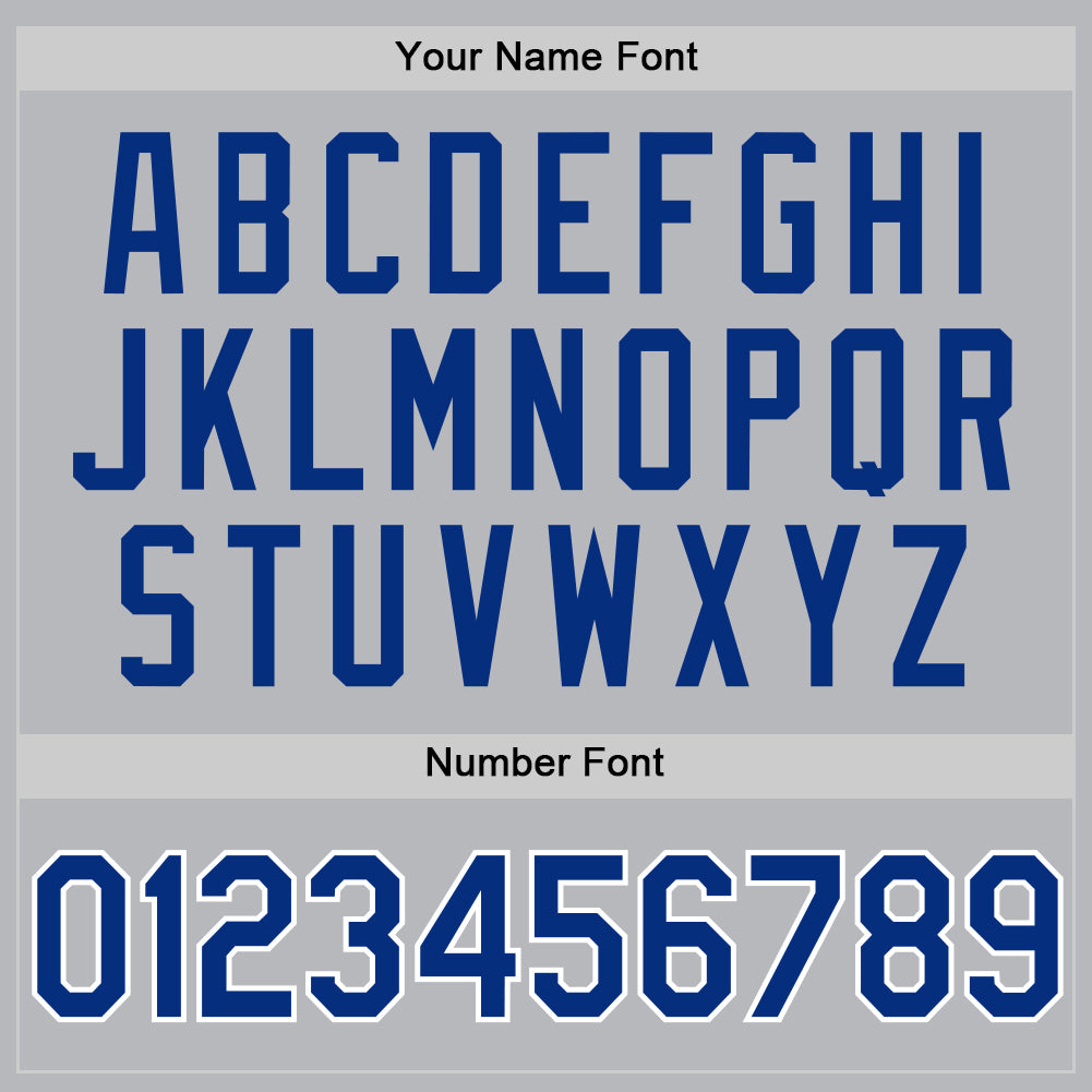 Custom Gray Royal-White Authentic Throwback Baseball Jersey - Sky-Custom