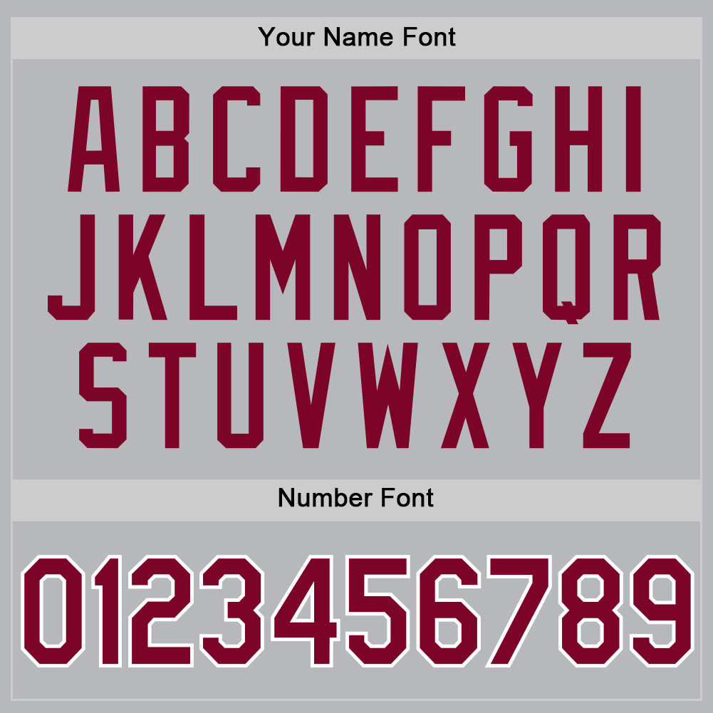 Custom Gray Maroon-White Authentic Throwback Baseball Jersey - Sky-Custom