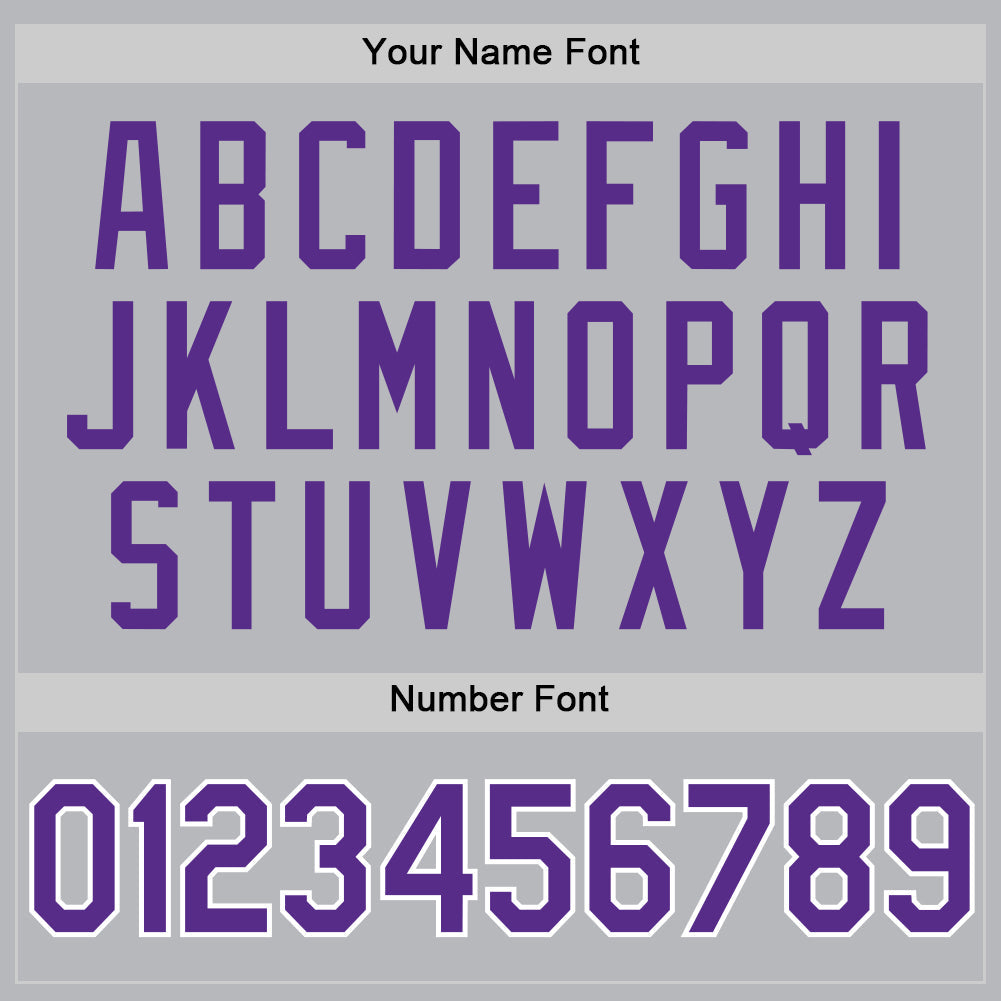 Custom Gray Purple-White Authentic Throwback Baseball Jersey - Sky-Custom