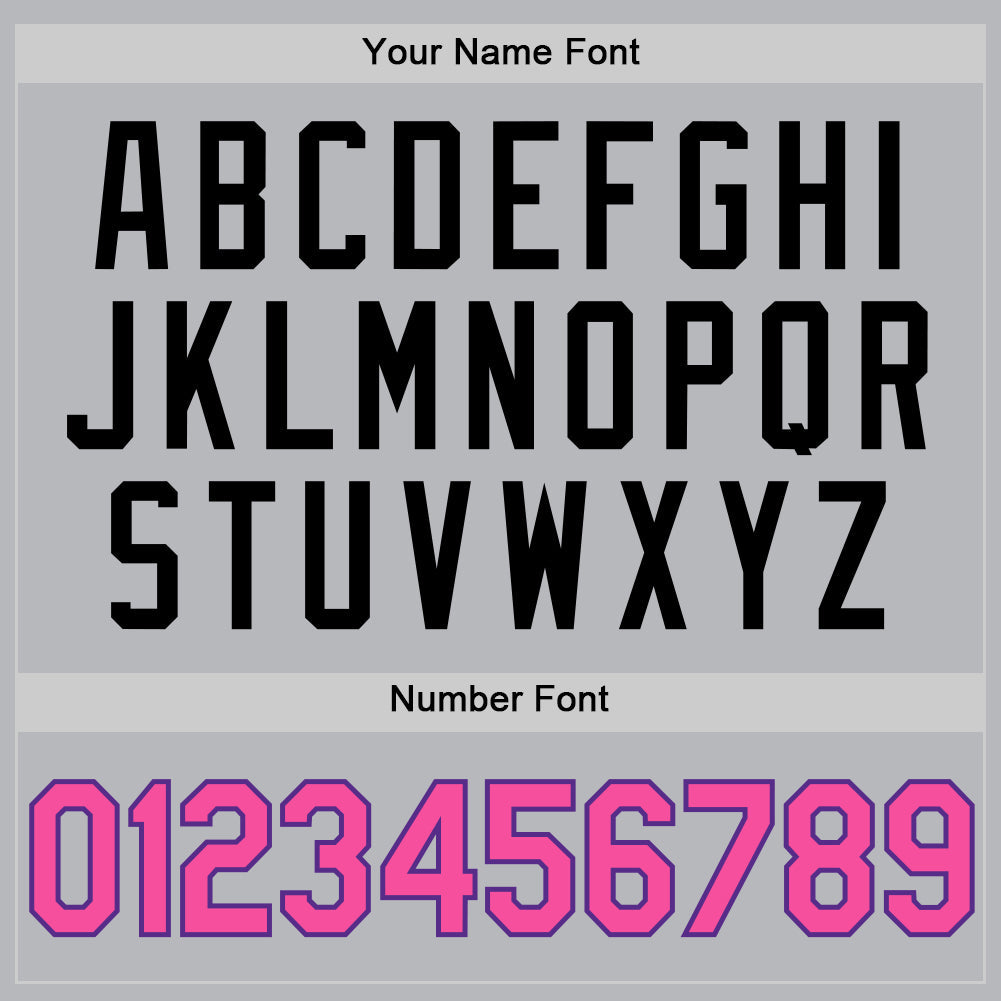 Custom Gray Pink Purple-Black Authentic Throwback Baseball Jersey - Sky-Custom