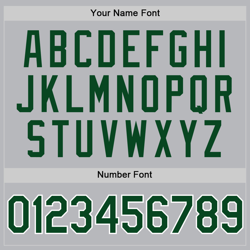 Custom Gray Green-White Authentic Throwback Baseball Jersey - Sky-Custom