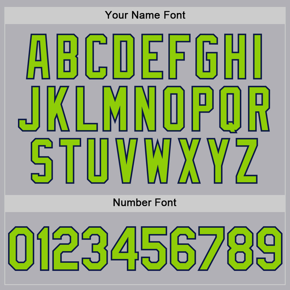 Custom Gray Neon Green-Navy Mesh Authentic Throwback Baseball Jersey - Sky-Custom