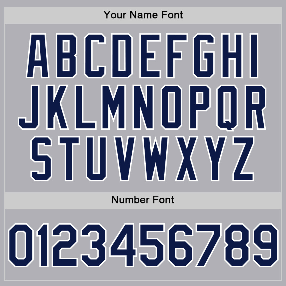 Custom Gray Navy-White Mesh Authentic Throwback Baseball Jersey - Sky-Custom