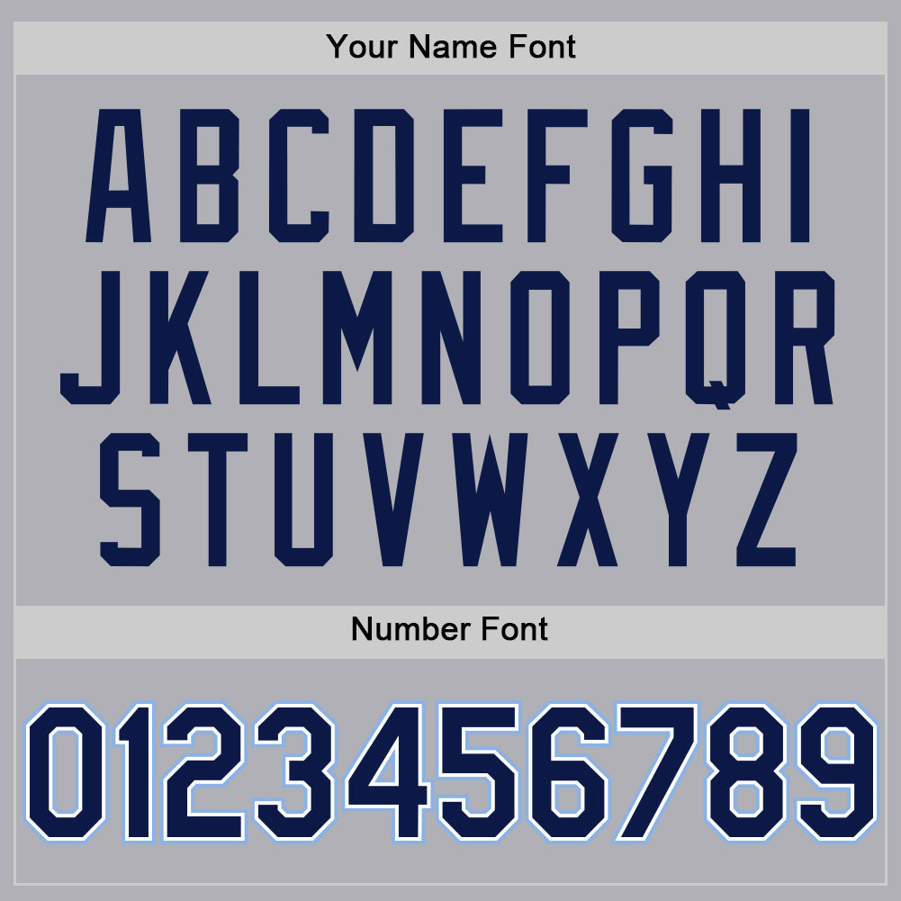 Custom Gray Navy-Light Blue Mesh Authentic Throwback Baseball Jersey - Sky-Custom