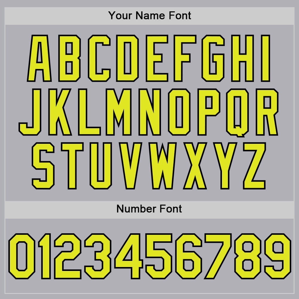 Custom Gray Neon Yellow-Black Mesh Authentic Throwback Baseball Jersey - Sky-Custom