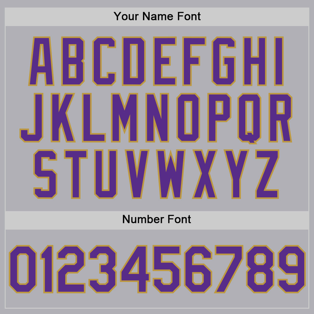 Custom Gray Purple-Old Gold Mesh Authentic Throwback Baseball Jersey - Sky-Custom