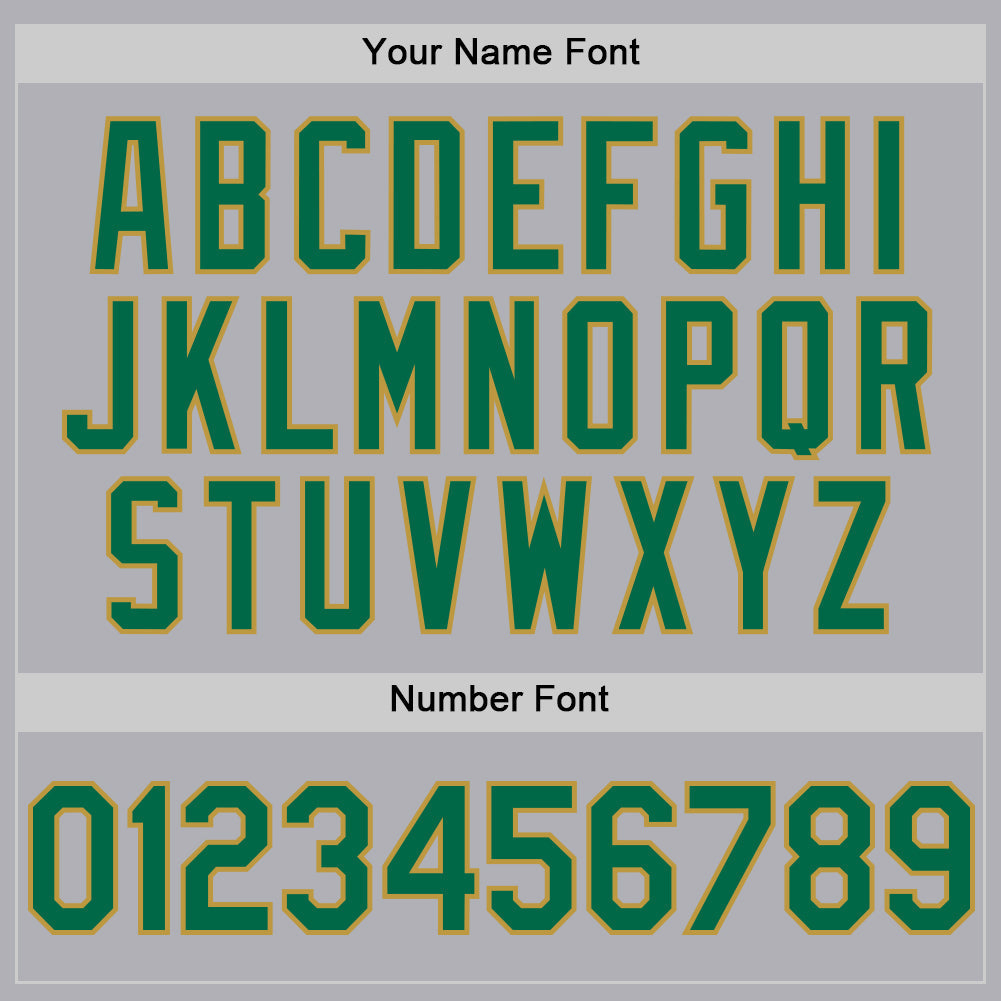 Custom Gray Kelly Green-Old Gold Mesh Authentic Throwback Baseball Jersey - Sky-Custom