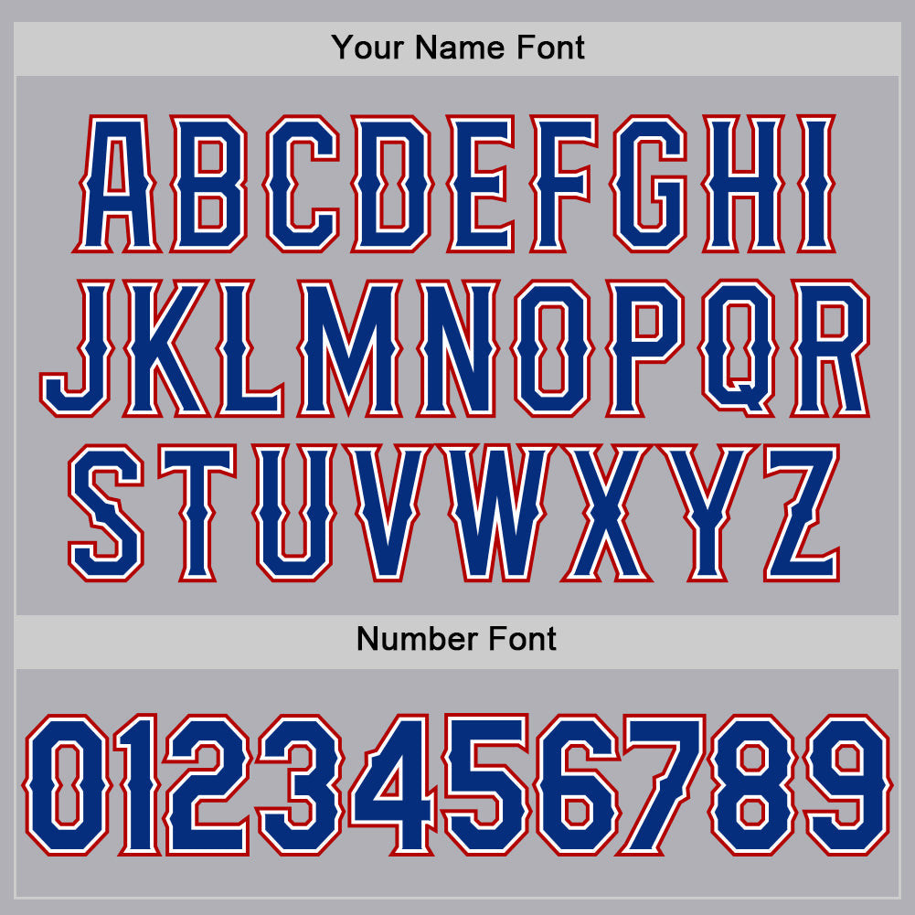 Custom Gray Royal-Red Mesh Authentic Throwback Baseball Jersey - Sky-Custom