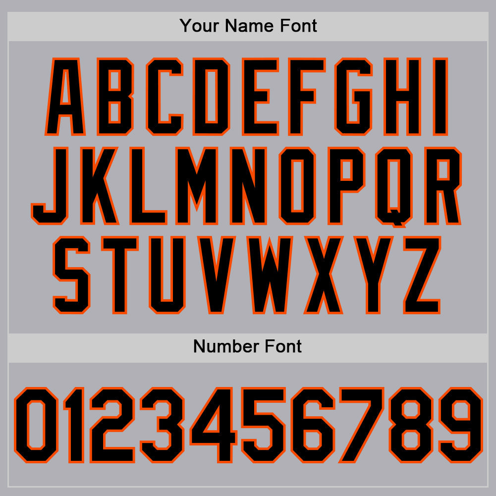 Custom Gray Black-Orange Mesh Authentic Throwback Baseball Jersey - Sky-Custom