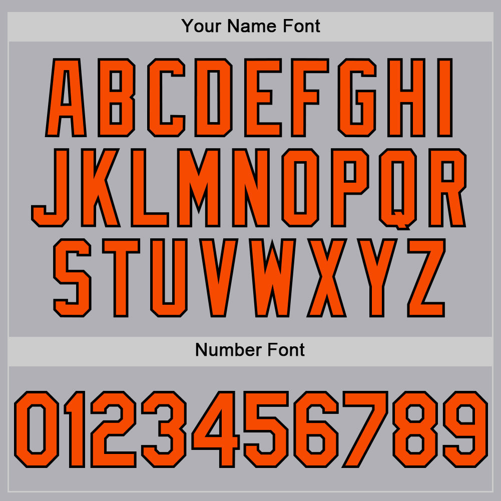 Custom Gray Orange-Black Mesh Authentic Throwback Baseball Jersey - Sky-Custom