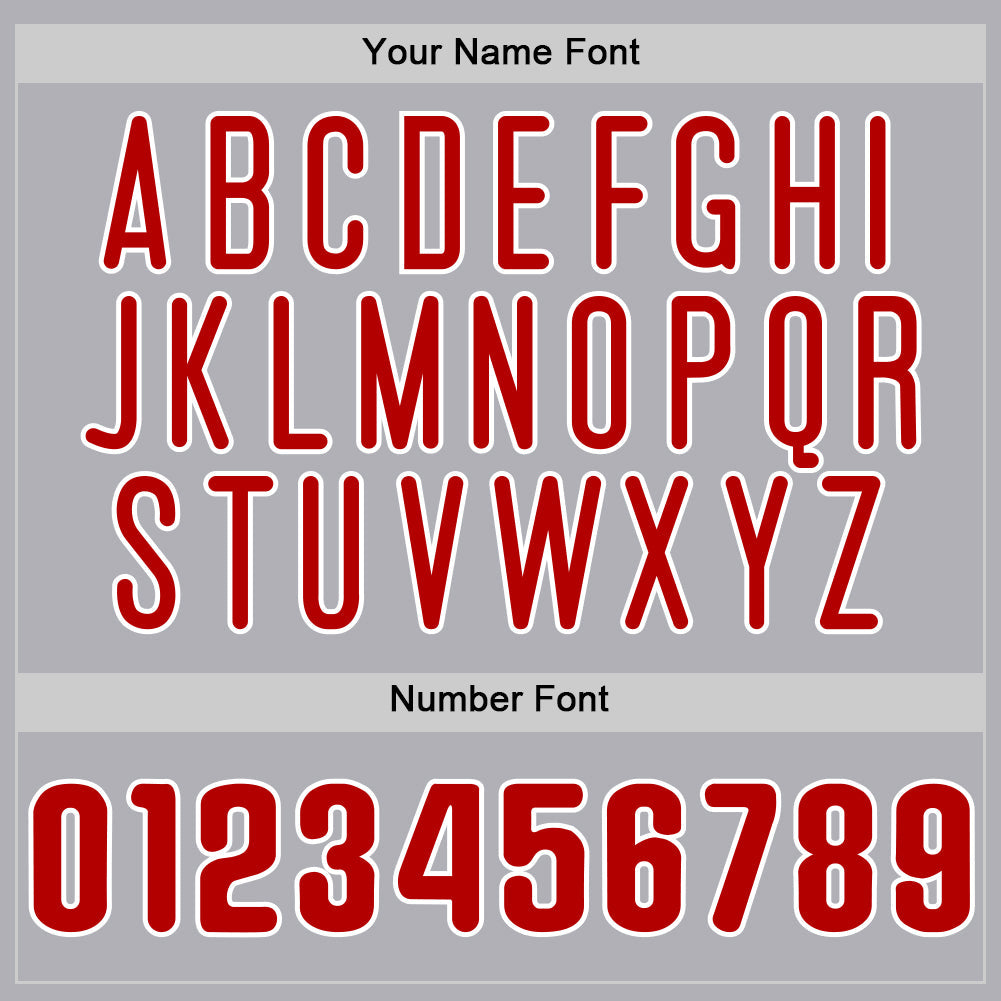 Custom Gray Red-White Mesh Authentic Throwback Baseball Jersey - Sky-Custom