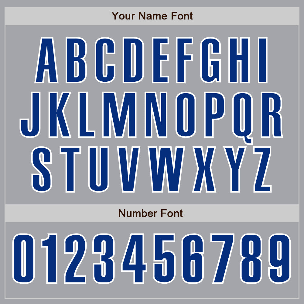 Custom Gray Royal-White Authentic Baseball Jersey - Sky-Custom