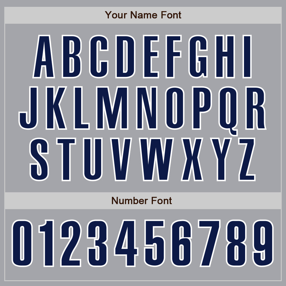 Custom Gray Navy-White Authentic Baseball Jersey - Sky-Custom