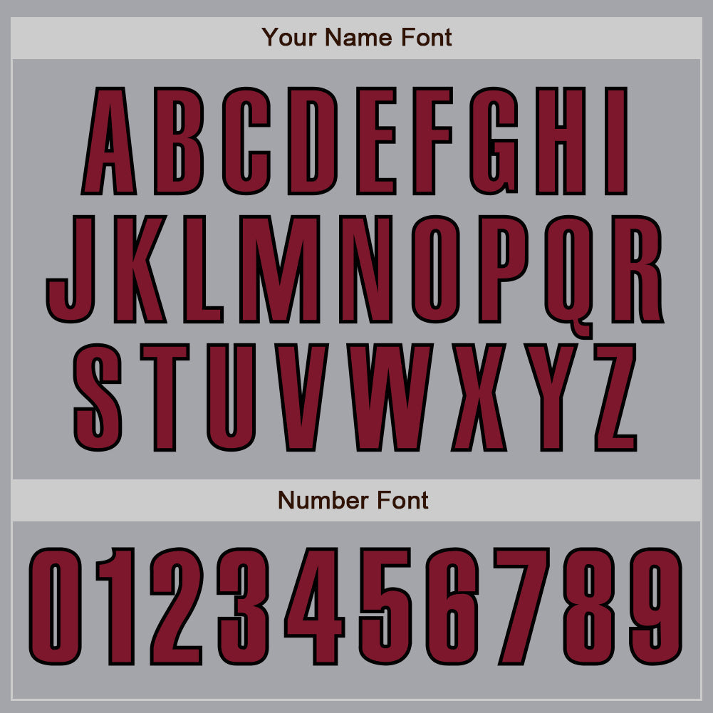 Custom Gray Crimson-Black Authentic Baseball Jersey - Sky-Custom