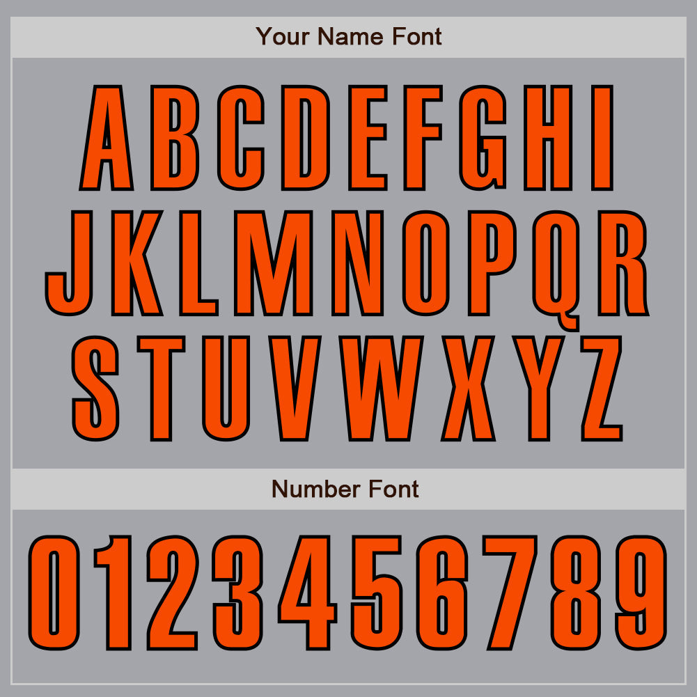 Custom Gray Orange-Black Authentic Baseball Jersey - Sky-Custom