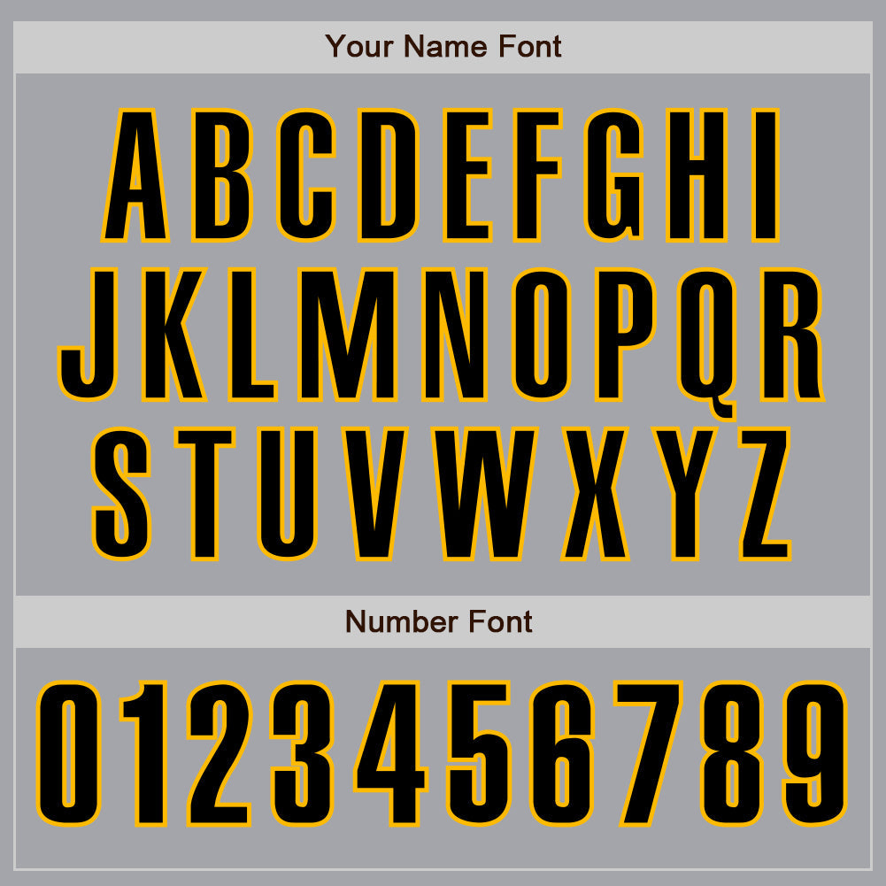 Custom Gray Black-Gold Authentic Baseball Jersey - Sky-Custom