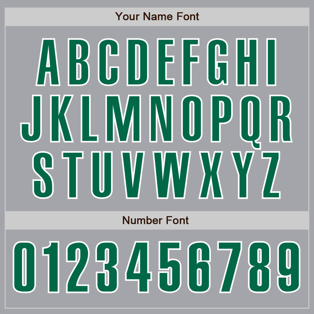 Custom Gray Kelly Green-White Authentic Baseball Jersey - Sky-Custom