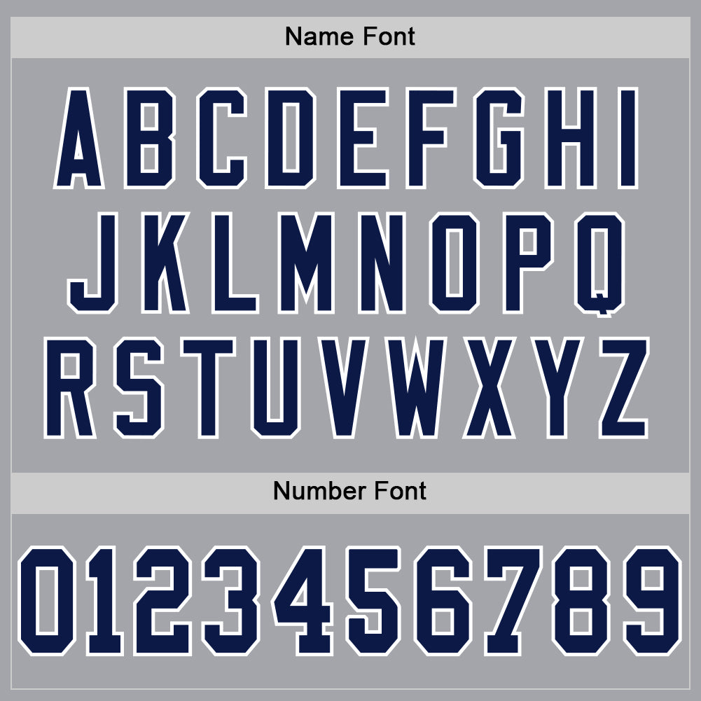 Custom Gray Navy-White Mesh Authentic Throwback Football Jersey - Sky-Custom