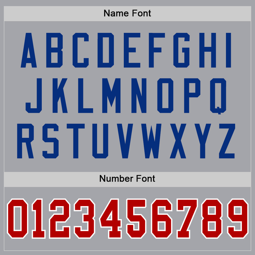 Custom Gray Red-Royal Mesh Authentic Throwback Football Jersey - Sky-Custom