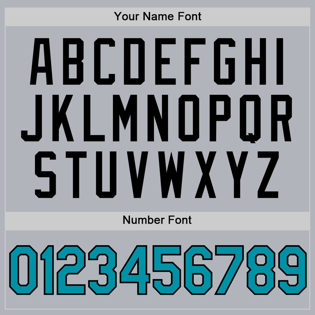 Custom Gray Teal-Black Authentic Throwback Baseball Jersey - Sky-Custom