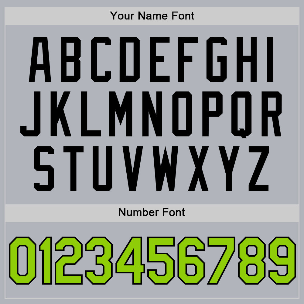 Custom Gray Neon Green-Black Authentic Throwback Baseball Jersey - Sky-Custom