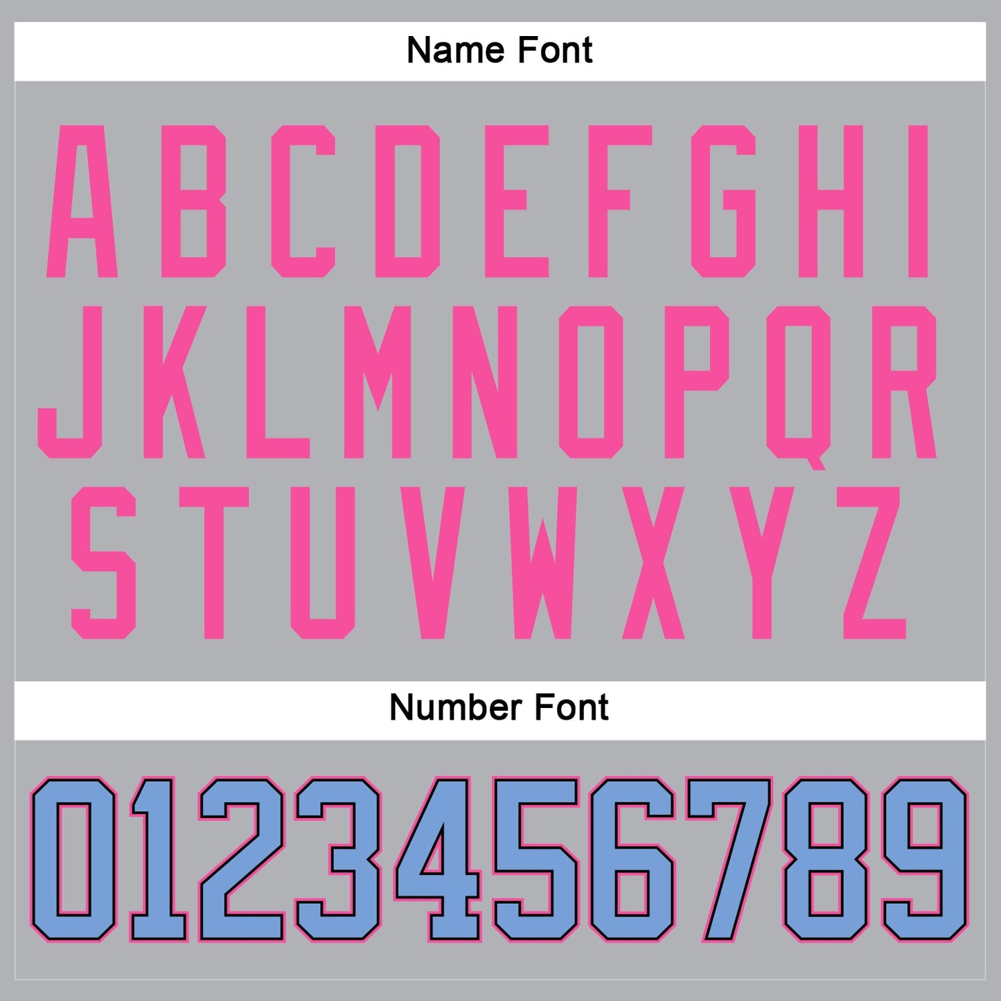 Custom Gray Light Blue Black-Pink Hockey Jersey - Sky-Custom