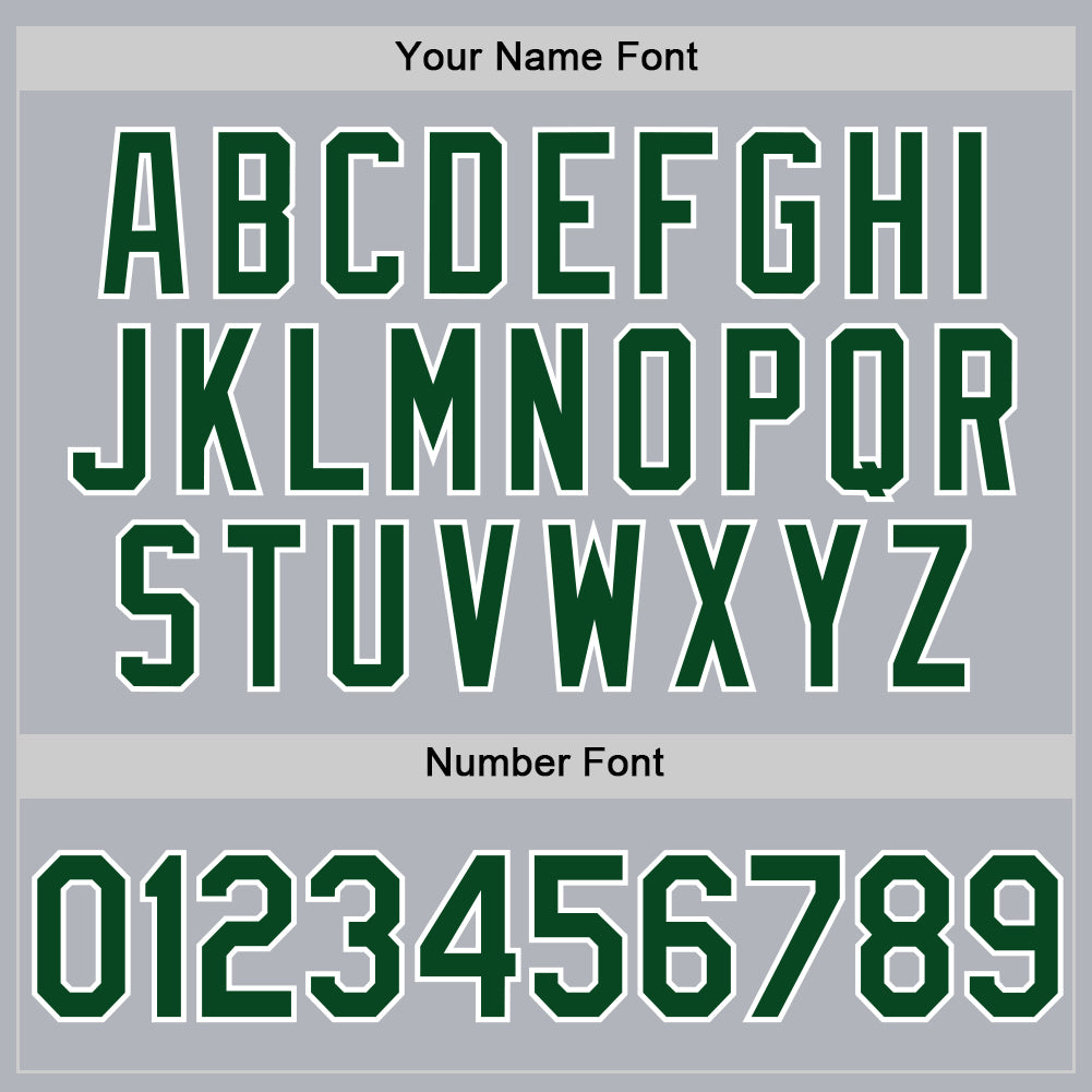 Custom Gray Green-White Authentic Throwback Basketball Jersey - Sky-Custom