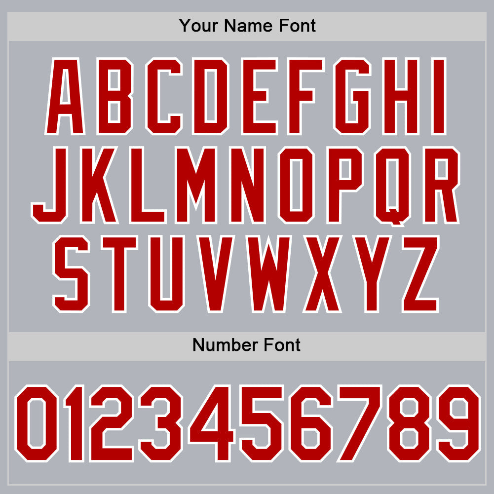 Custom Gray Red-White Authentic Throwback Basketball Jersey - Sky-Custom