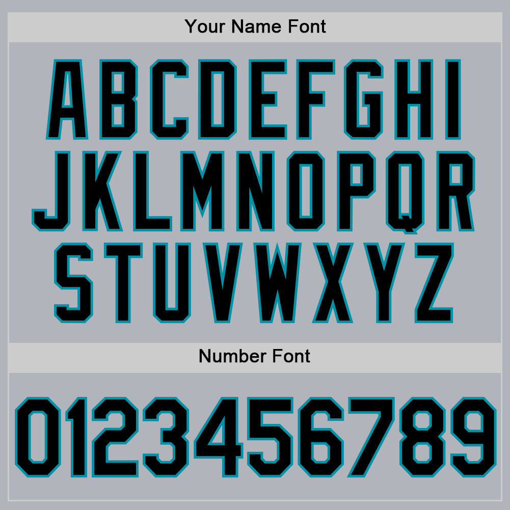 Custom Gray Black-Teal Authentic Throwback Basketball Jersey - Sky-Custom