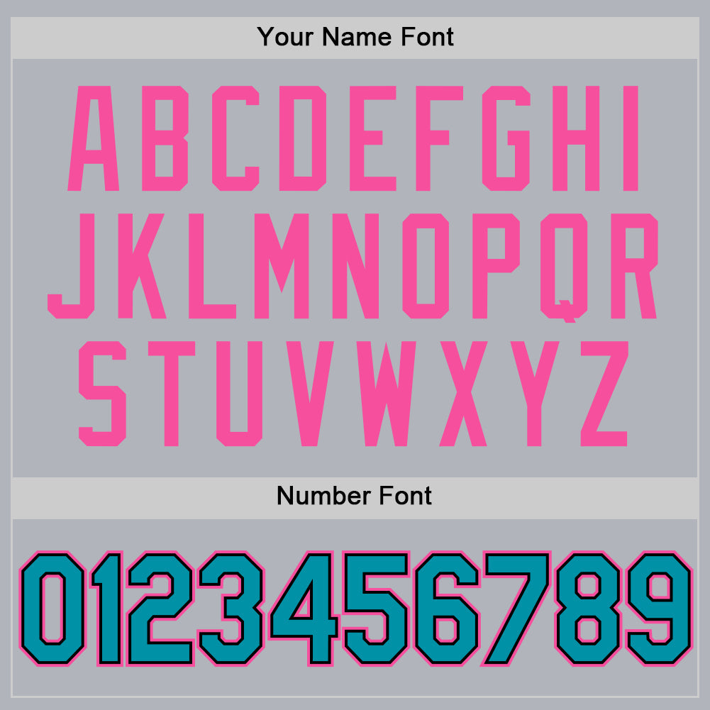 Custom Gray Teal Black-Pink Authentic Throwback Basketball Jersey - Sky-Custom