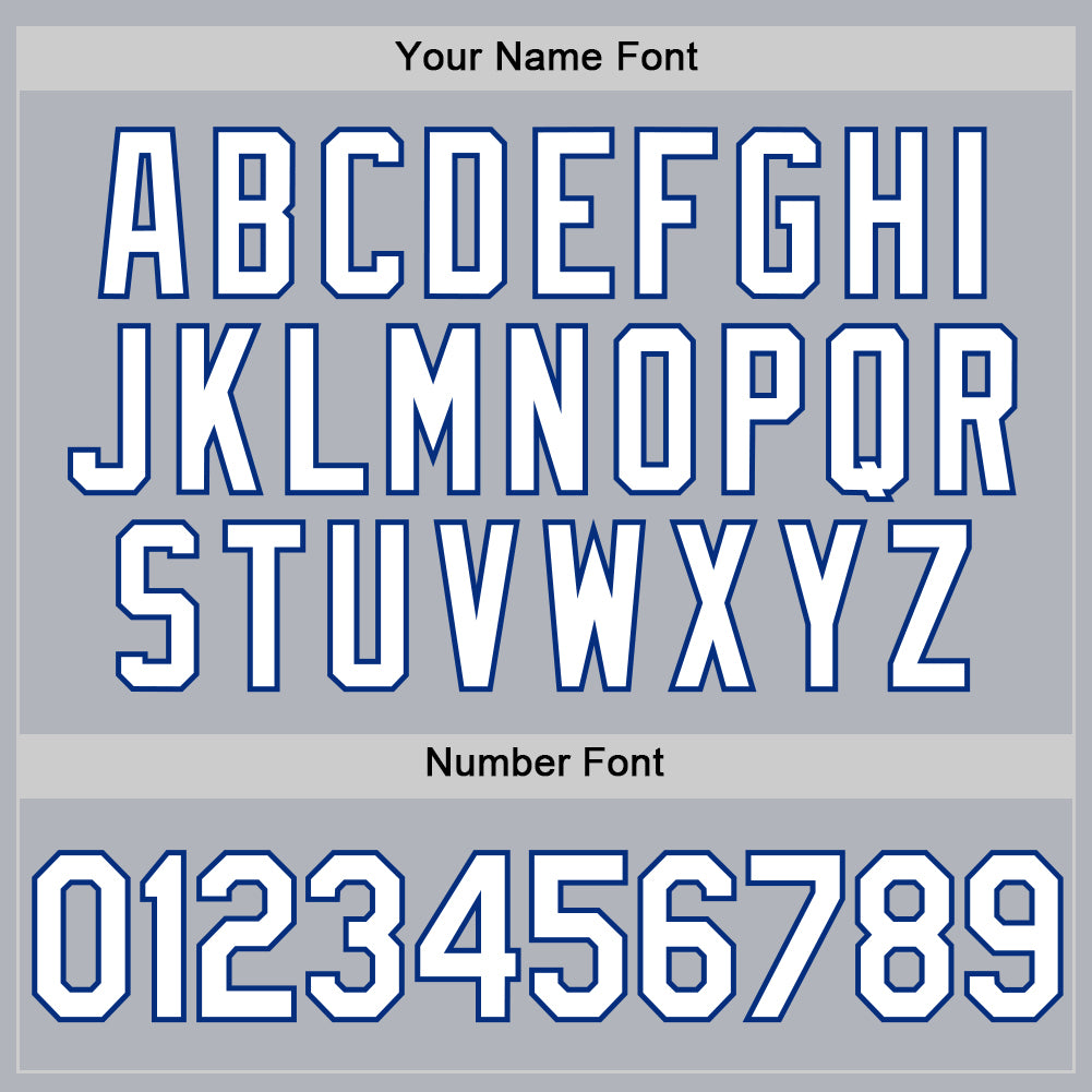 Custom Gray White-Royal Authentic Throwback Basketball Jersey - Sky-Custom