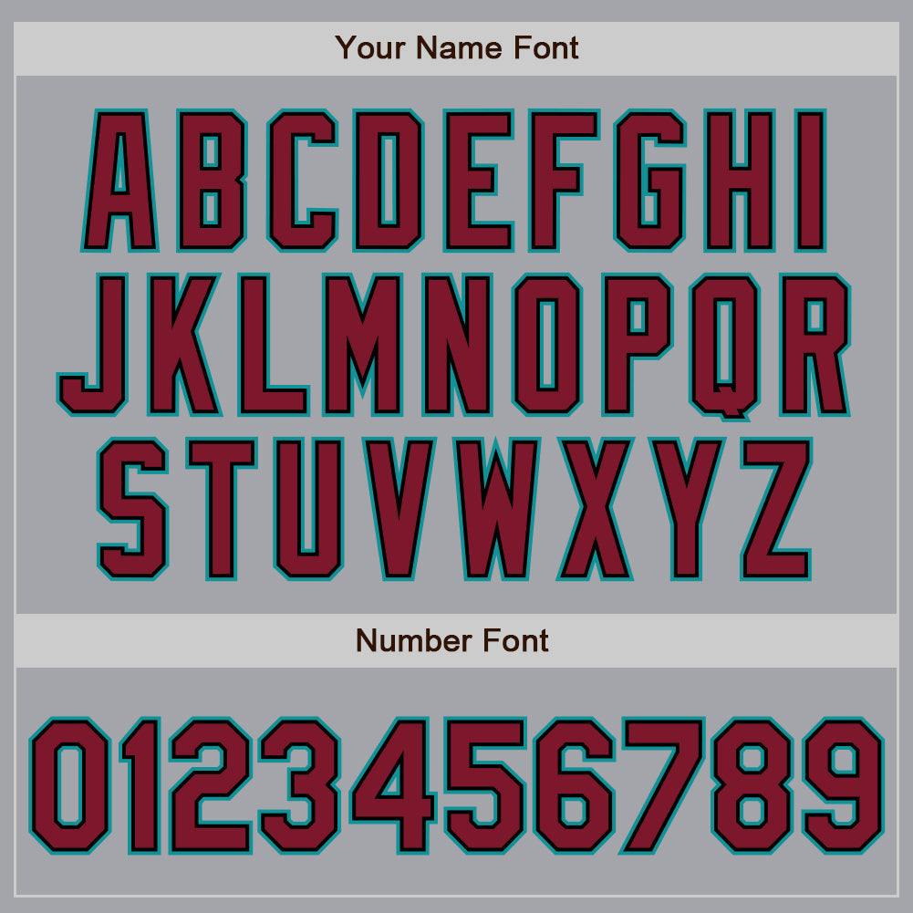 Custom Gray Black Pinstripe Crimson-Teal Authentic Baseball Jersey - Sky-Custom