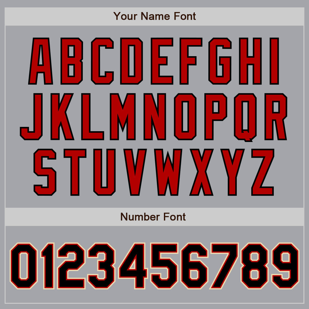 Custom Gray Black Pinstripe Red-Cream Authentic Baseball Jersey - Sky-Custom